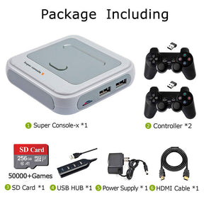 50000 Games Super Console X 4K TV Support HD Output Up to 5 Players LAN/WiFi-256g