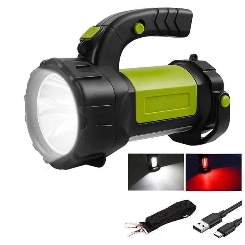 Portable Bright Camping Light for Emergency LED Flashlight Spotlight-Green