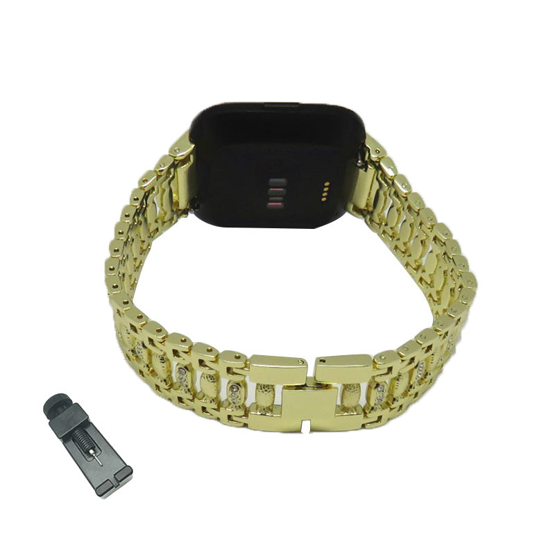 TGD Stainless Steel Watch Band Adjustable Wristbands for Apple IWatch Series SE/1/2/3/4/5/6 For Women-Gold