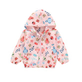 Girls Rain Jackets Lightweight Hooded Cotton Raincoats Windbreakers for Kids-PinkChicken