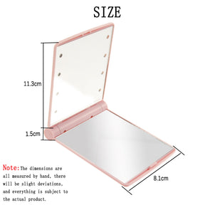 Home & LivingPortable LED Lighted Travel Makeup Mirror-Pink