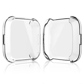 For Fitbit Versa Electroplated TPU Watch Case -Clear