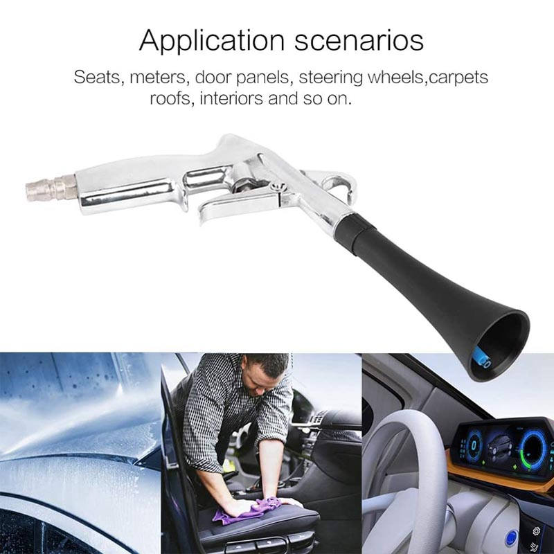 High Pressure Car Spraying Washing Gun with Cleaning Nozzle Air Pulse-Trumpet