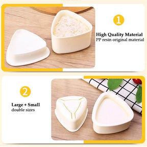 2 Pcs Rice Ball Mold Triangle Sushi Mold for Bento or Japanese Boxed Meal