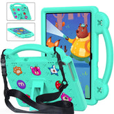 Strawberry Tablet Case with Handle Shoulder Strap for Huawei MediaPad T5 10.1 inch Tab P10-MintGreen