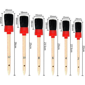 11 Pcs Car Detailing Brush Set for Cleaning Wheels Interior Exterior Leather-Red