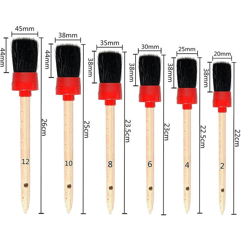 11 Pcs Car Detailing Brush Set for Cleaning Wheels Interior Exterior Leather-Red