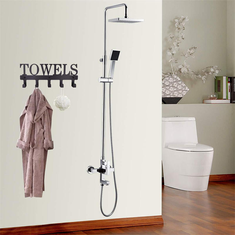 Aesthetic Bathroom Towel Rack for Wall Mount Space Saving Towel Holder Hooks -A