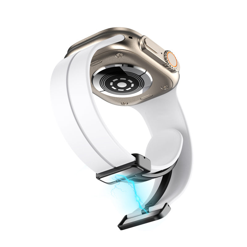 Magnetic Sports Band with Quick Release Soft Silicone for Apple Watch-5