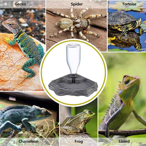 New Reptile Water Bowl Automatic Reptile Water Fountain for Lizards Snake-Gray