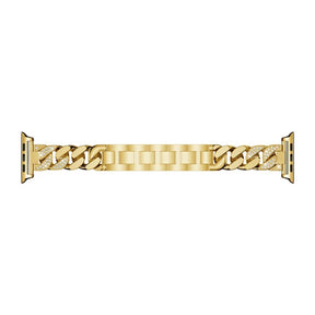 DP Bling Watch Band Stainless Steel Wristbands for Apple iWatch Series 1/2/3/4/5/6/SE For Women-Gold