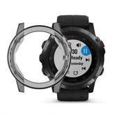 TPU Transparent Frame Case For Garmin Fenix 5X-Black