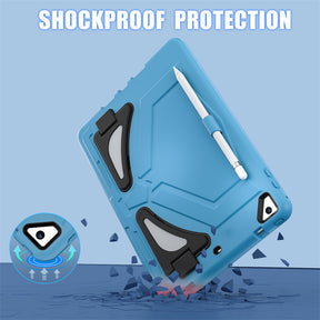 Tablet Case Rugged with Kickstand for iPad 6th/5th Generation 2018/2017-LightBlue
