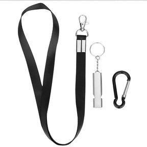 2Pcs Outdoor Survival Whistles With Carabiner And Lanyard