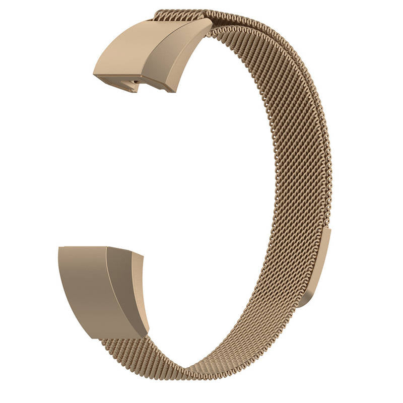 Magnetic Milanese Stainless Steel Strap  For Fitbit Alta/Alta HR Fashion Accessorie-Champagne