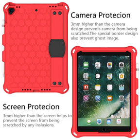 Hive iPad Case For iPad Pro/Air 10.5/iPad 10.2 Durable Stand Cover With Shoulder Strap-RedBlack