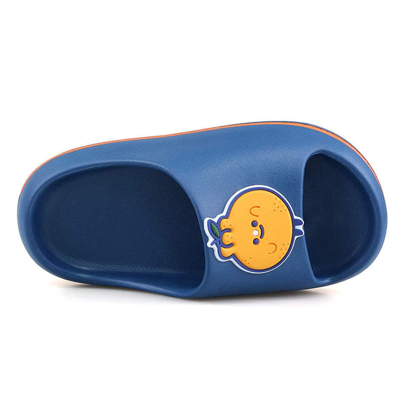 Toddler Girls Boys Non-Slip Shower Slippers Summer Beach Pool Water Shoes-Fruit DarkBlue