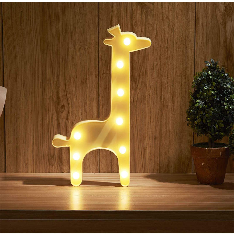 Giraffe Marquee Night Light for Kids Room Lamp for Children Bedroom Christmas