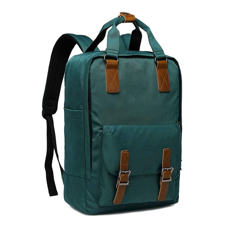 Waterproof Backpack for Women Girls 16 Inch College Vintage Travel Bag-ArmyGreen