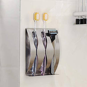 Wall Mounted Toothbrush Holder for Bathroom Organizer with 3 Holes