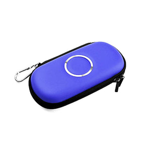 Hard Carry Bag with Zipper for Sony PSP 1000/2000/3000 Game Console-Blue