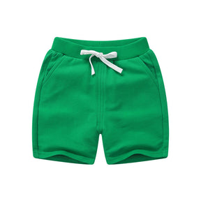 Kids 3 Pack 100% Cotton Sport Jogger Shorts Casual Elastic Pants-D