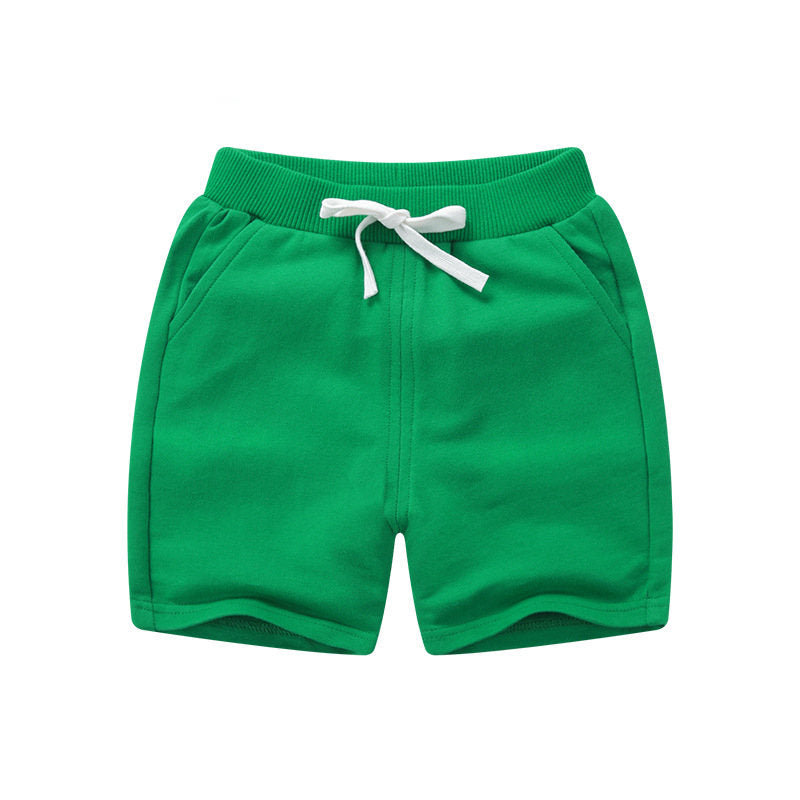 Kids 3 Pack 100% Cotton Sport Jogger Shorts Casual Elastic Pants-D