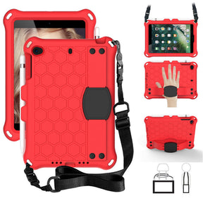 Hive iPad Case For iPad Mini 1/2/3/4/5 Durable Stand Cover With Shoulder Strap-RedBlack