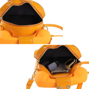 Women Telephone Shaped Handbag Retro Phone Top-Handle Crossbody Bags-Orange