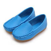 Casual Toddler Flat Shoes Boys Girls Soft Slippery Loafers-Blue