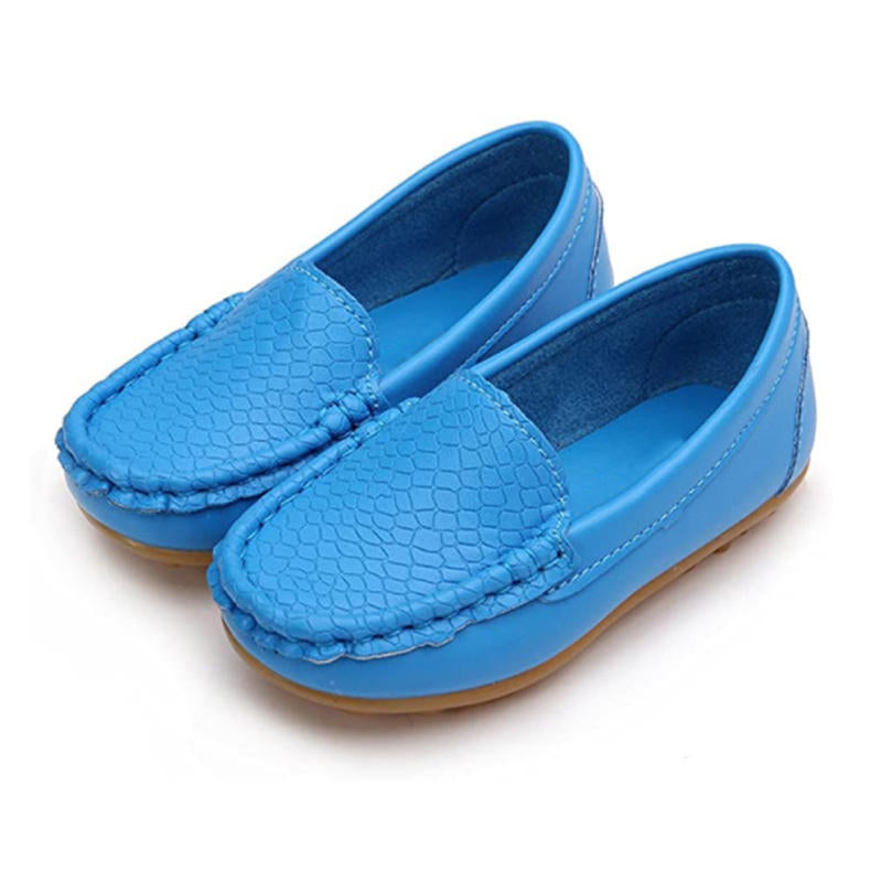 Casual Toddler Flat Shoes Boys Girls Soft Slippery Loafers-Blue