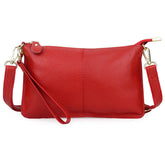 Leather Clutch Small Envelope Crossbody Bags for Women-Red