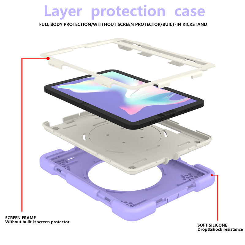 iPad Case For iPad Mini 6 with 360¡ãSwivel Stand-Taro Purple