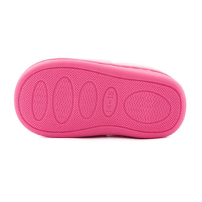 Boys Girls Warm Slippers Cartoon Kids Winter Indoor Household Shoes-Pink
