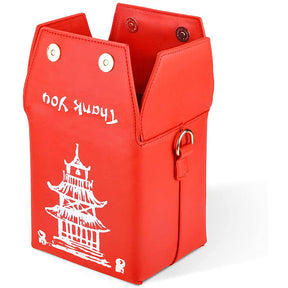 Fashion Crossbody Bag Chinese Takeout Box Style Clutch Bag for Girl-Red