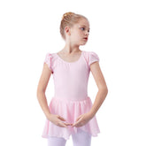 Toddler Ballet Leotard for Girls Dance Flutter Sleeve Skirt Ballerina Dress Outfit-Pink
