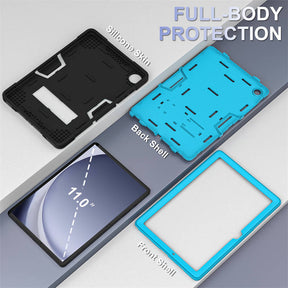 Silicone Tablet Case with Stand for Samsung Galaxy Tab A9 Plus 2023-BlackBlue