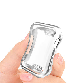 TPU All Around Screen Protective Cover for iWatch SE/6/5/4/3/2/1-Silver