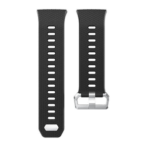Soft Silicone Band For Fitbit Ionic Smart Watch Replacement Accessories-Black