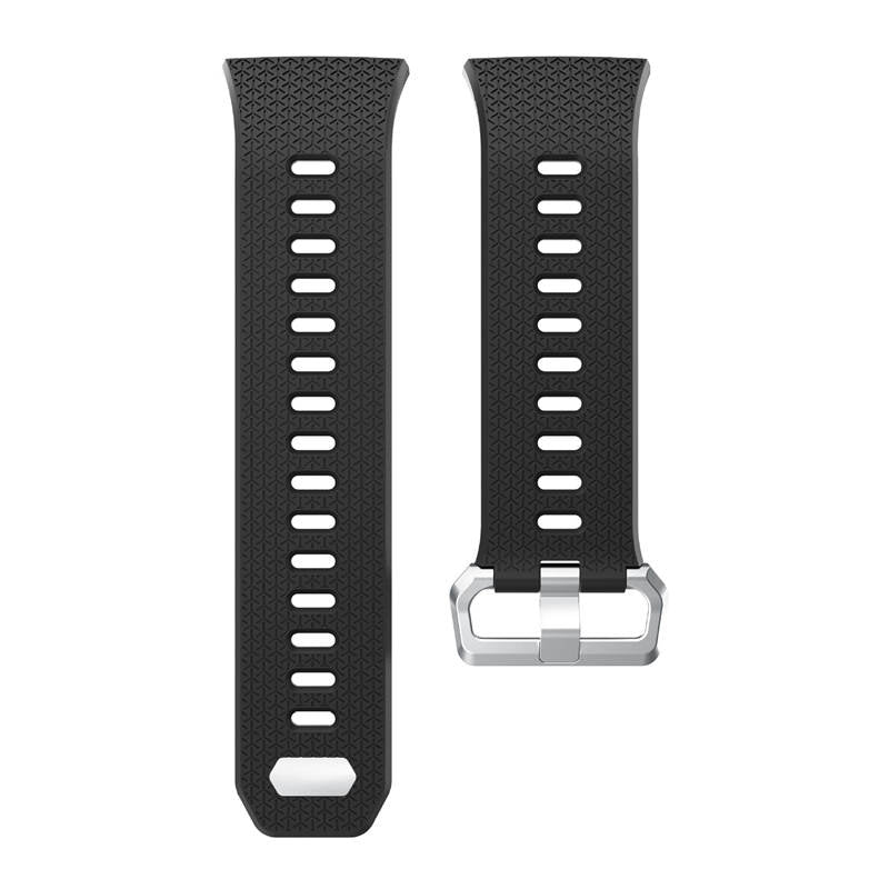 Soft Silicone Band For Fitbit Ionic Smart Watch Replacement Accessories-Black