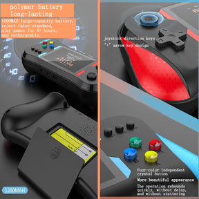 3.5 in Color Screen Handheld Game Console 500 Classic Games Support TV Connection -Black