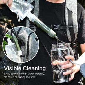 Personal Water Filter Straw Mini Water Purifier for Hiking