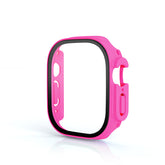 Screen Protector Case with Tempered Glass Film For Apple iWatch 8 Ultra -RoseRed