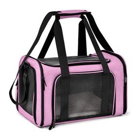 Pet Travel Bag for Small Medium Cats Dogs Puppies Soft Sided Collapsible Puppy Carrier-Pink