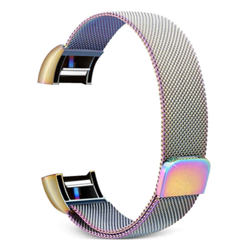Stainless Steel Magnetic Strap For Fitbit Charge 2 Replacement Bracelets Milanese-Colorful