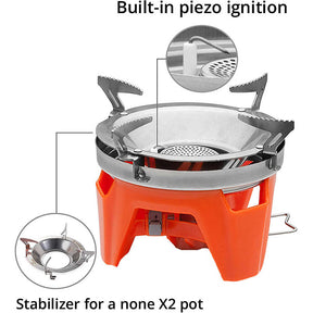 Outdoor Propane Camp Cooking Gear Portable Pot/Jet Burner Set for Hiking Emergency Use