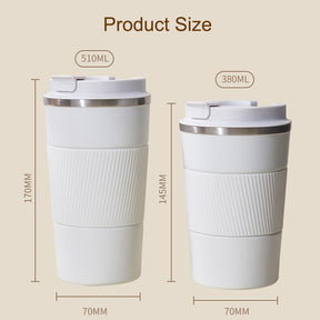 Coffee Mug Stainless Steel Vacuum Insulated Cup for Home Outdoor-White