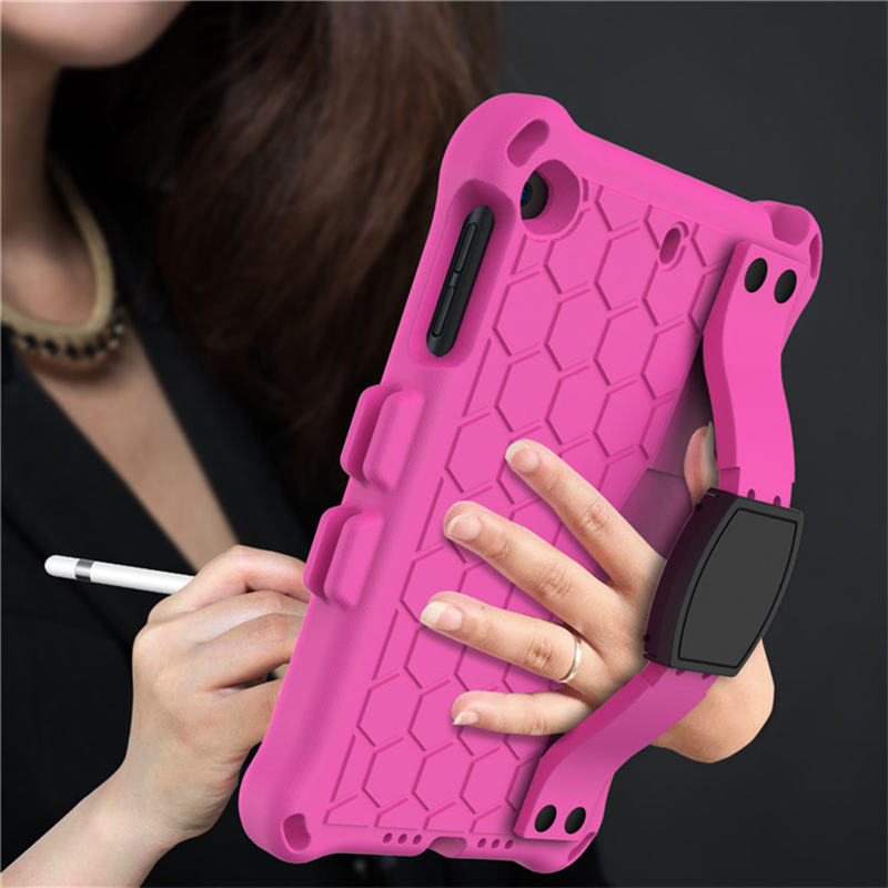 Hive iPad Case For iPad Mini 1/2/3/4/5 Durable Stand Cover With Shoulder Strap-RoseBlack