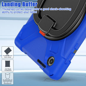 Rugged Tablet Case with 360° Rotatable Stand for Lenovo Tab M8 4th Gen-Blue