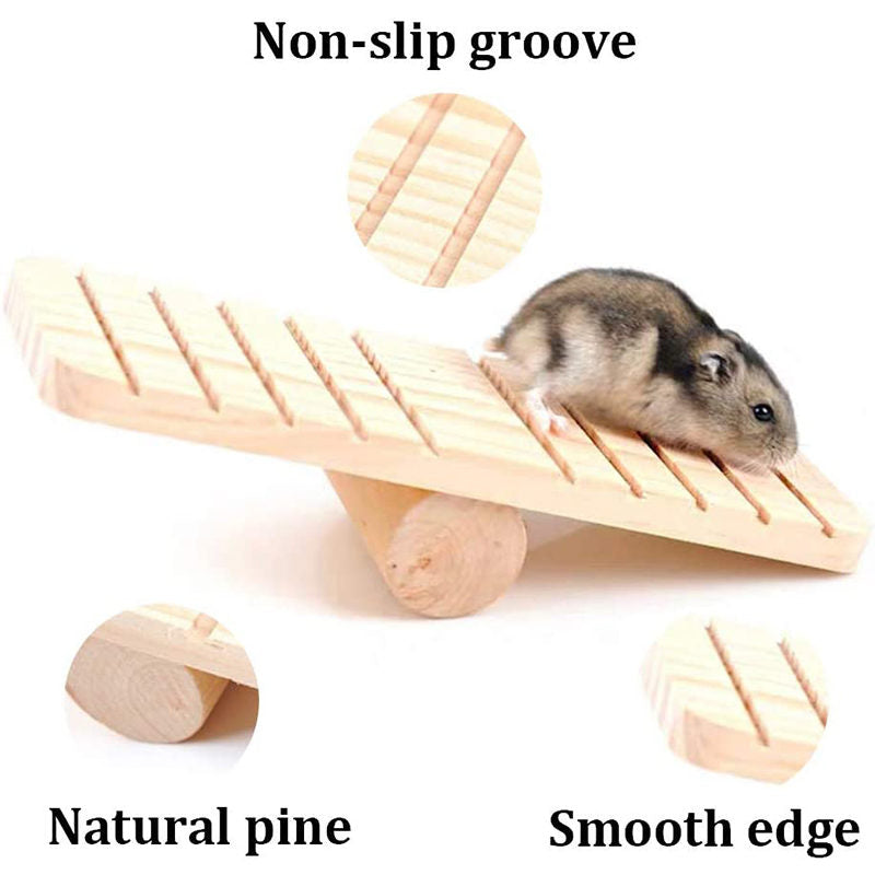 Hamster Toys Seesaw Swing Set Fun Exercise House Cage Nest Accessories